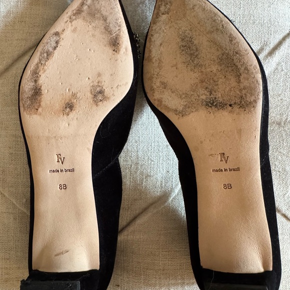 Frances Valentine Black Heels with Silver Embellishments - Picture 6 of 8